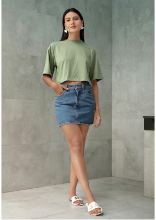 WINNY GREEN CROP TOP